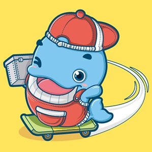 一個O2O洗車的卡通形象.萌萌的洗車小鯨魚~希望大家喜歡~