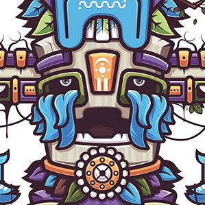 Totem 插圖 圖形設(shè)計(jì) 繪圖 所用工具：AI ，作者：Michael Latyshev