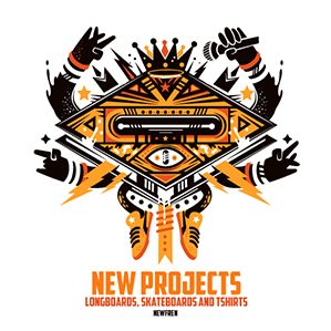 Newfren Projects, longboards, skateboards and tshirts. New projects
