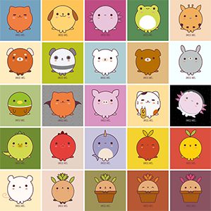 KAWAIIAMALS - PERSONAL MERCHENDISE PROJECT 人物設(shè)計(jì) 插圖 品牌推廣