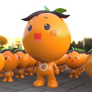 一組吉祥物IP設(shè)計 和井研政府合作的一組吉祥物。柑橘娃娃，最終名字叫橘娃