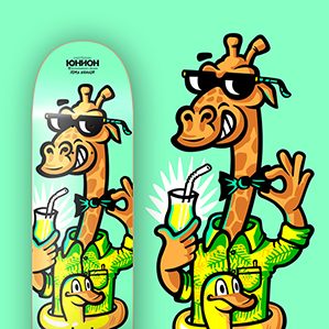 Union skateboards pro series 15 skateboards graphic 人物設(shè)計，插圖