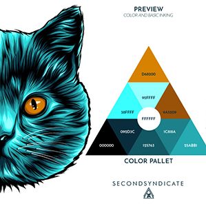 Cat Sacred Geometry 插圖，圖形設(shè)計(jì)，數(shù)碼藝術(shù) 作者：Second Syndicate
