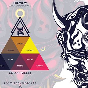 DEVIL HANNYA MASK 插圖，圖形設(shè)計(jì)，藝術(shù)指導(dǎo) 作者：Second Syndicate
