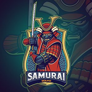 暖雀網(wǎng)精心收集的日本武士logo源文件素材，并提供了源文件下載服務(wù)，希望大家能喜歡。