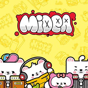 保留Midea Family 熊小美一家耳朵部分“M”的識別符號和頭頂毛發(fā)特征