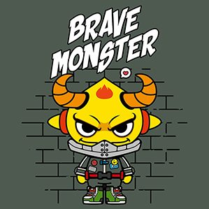 Little monster卡通形象設(shè)計 勇敢怪怪，不怕困難。原創(chuàng)作品 / 平面 / IP形象