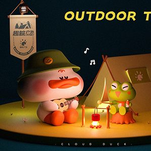 前段時間為戶外露營品牌《趣皖戶外》設(shè)計的IP形象——棒棒鴨和頂呱呱，兩個性格迥異的