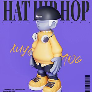 潮流IP設計-帽子嘻哈HAT HIP HOP 形象設計 潮玩 盲盒 作者：我是你小強哥