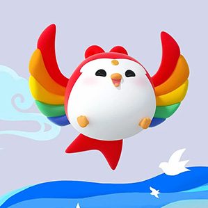 一只在中國(guó)與東盟各國(guó)之間自由飛翔并象征著吉祥與美好的燕鷗作為IP形象，以東盟諧音