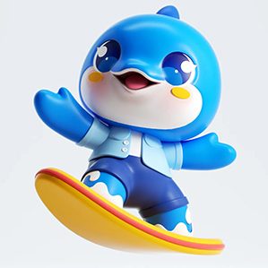 小海豚企業(yè)ip形象設(shè)計(jì) IP 手辦 IP設(shè)計(jì) 潮玩盲盒設(shè)計(jì) 潮玩建模 建模渲染 作者：宏君